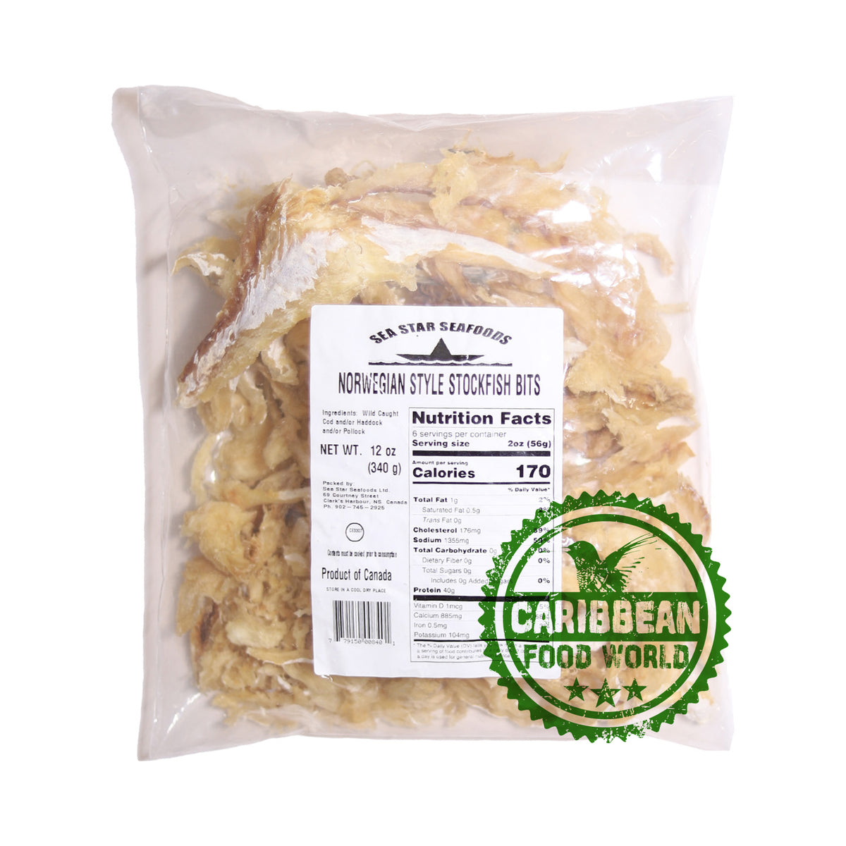 Sea Star Seafoods Norwegian Style Stockfish Bits 12oz / 340g