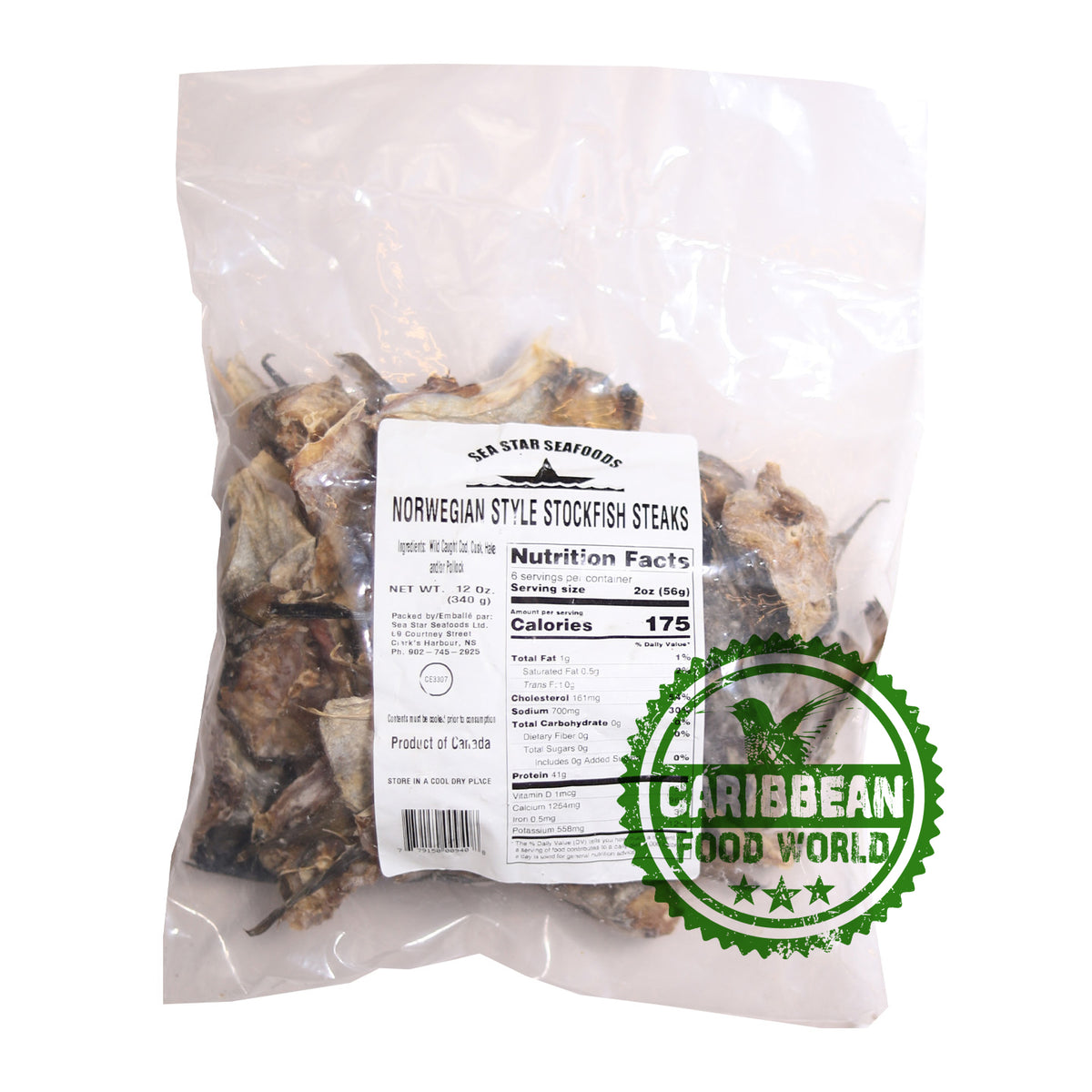 Sea Star Seafoods Norwegian Style Stockfish Steaks 2oz / 56g